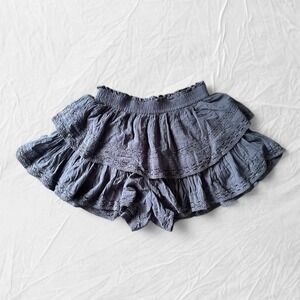 American Eagle black ruffle mini shorts layered bloomers